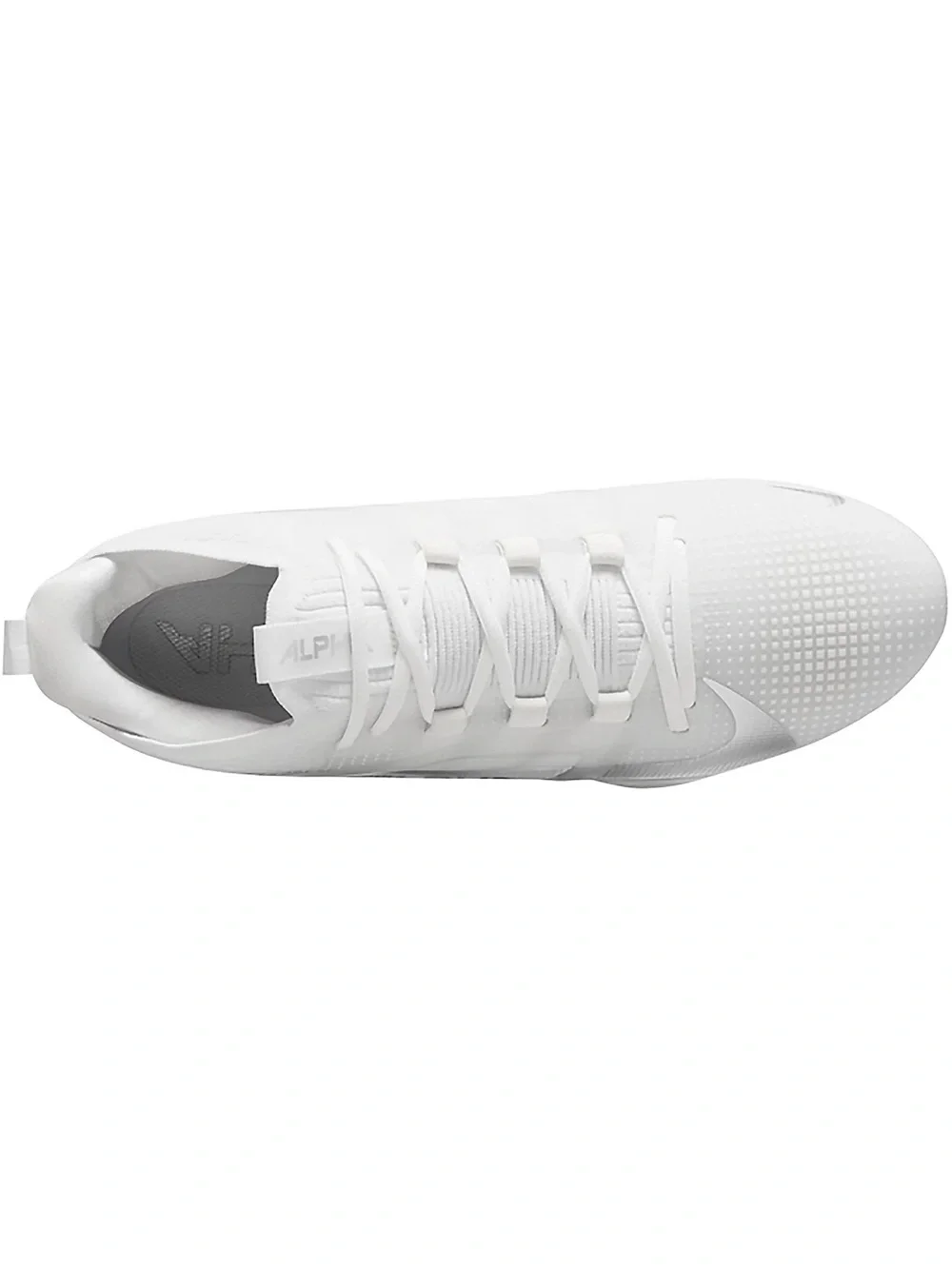 Nike Alpha Menace 4 Elite White/Metallic Silver Men's Football Cleat: FD7036-101